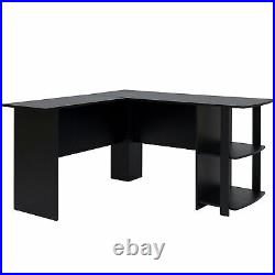 L-shaped Computer Desk Corner Gaming Table with Shelf Workstation Office Study