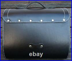Large Leather Top Case Roll Bag Vespa Primavera 946 LXV GTS GTV Elettrica, Black