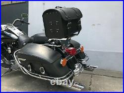 Loki Top Case Leather Case Trike Quad HD Chopper Motorcycle Universal Black BMW