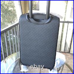Michael Kors Jet Set Travel Rolling Trolley Suitcase Heather Grey Black Luggage