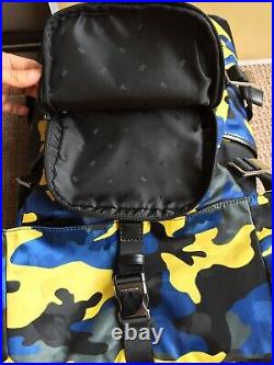 Michael Kors Kent Sport Roll Top Camouflage Indgio / Lemon Backpack RRP £320