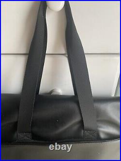 Moleskine Black Faux Leather Polyurethane Classic Weekender Foldover Rolltop Bag