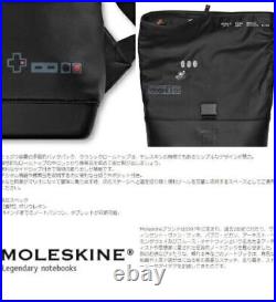 Moleskine Super Mario Classic Roll Top Backpack Bag Black Limited Side Zip