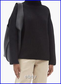 NEW Acne Studios Kanamda Roll-neck Ribbed Wool Sweater Black XS