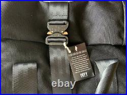 NEW DEFY VerBockel Rolltop Ballistic Nylon Backpack 2.0'Unzipped' BLACK $289
