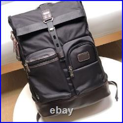 NEW TUMI ALPHA BRAVO ROLL TOP BACKPACK 232388D BLACK Men's shoulder bags