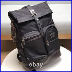 NEW TUMI ALPHA BRAVO ROLL TOP BACKPACK 232388D BLACK Men's shoulder bags