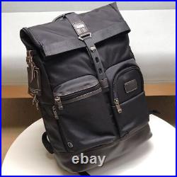 NEW TUMI ALPHA BRAVO ROLL TOP BACKPACK 232388D BLACK Men's shoulder bags