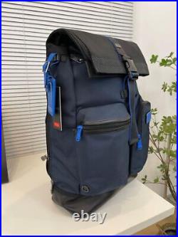 NEW TUMI Cypress 2223388 Blue Black Roll Top Business Backpack UNUSED