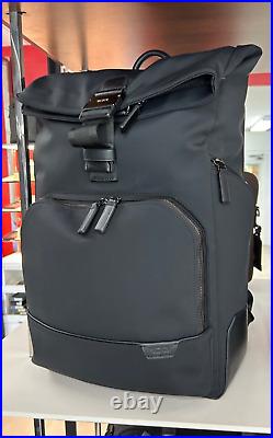 NEW Tumi HARRISON OSBORN 17.5 Roll Top Backpack SOLID BLACK