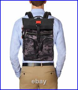 NWT Tumi Men's Alpha Bravo London Roll-Top Backpack, Charcoal Restoration