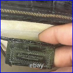 Nancy Gonzalez Flap Pocket Bag Genuine Crocodile Medium BLK Purse Rolled Handle
