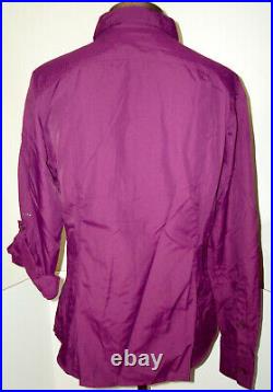 New Womens NWT M Black Cherry Purple Top Roll Sleeves UPF Columbia Antiodor Nice