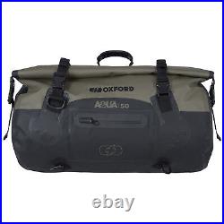 Oxford Aqua All-Weather Rollbag (Khaki/Black, 50 Litre) Easy Carry Top Handle