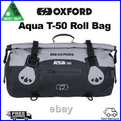 Oxford Aqua T50 Roll Bag Waterproof Motorcycle Motorbike Luggage 50L Grey Black