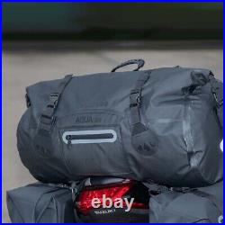 Oxford Aqua T-50 Roll Bike Rack Top Mounted Bag Black/Grey/Fluo