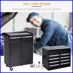Portable Toolbox Cabinet Tool Top Chest Box Cabinet Garage Storage Roll Cab
