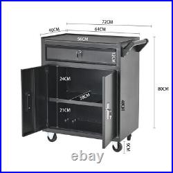 Portable Toolbox Tool Box Top Drawers Cabinet Garage Storage Roll Cabinet Mobile