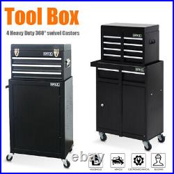 Portable Toolbox Tool Top Chest Box Rollcab Roll Cab Cabinet Garage Stora 2 in 1