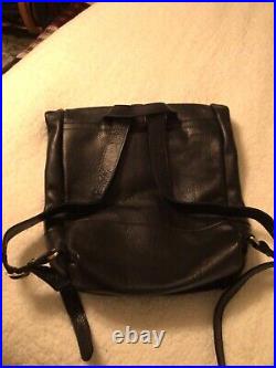 Portland Leather Goods roll top Backpack AP Black New