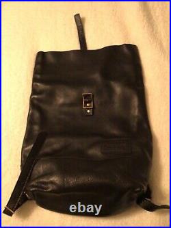 Portland Leather Goods roll top Backpack AP Black New