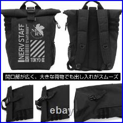 Pre-Order Evangelion NERV Roll Top Backpack Black Cospa H45xW28xD17cm Japan New