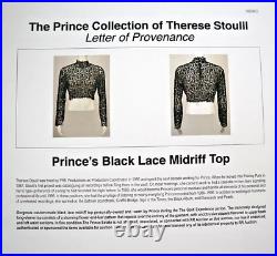 Prince Black Lace Custom Made Top Worn In Concert W Signed Loa