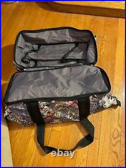 RARE LeSportsac Rolling Dakota Travel Bag in Purple Butterfly pattern