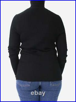 Raey Black cashmere roll-neck ribbed top size M