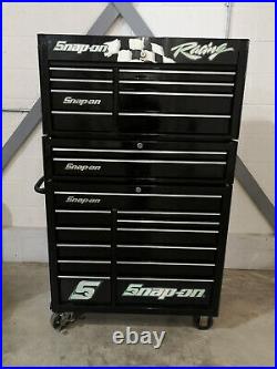 Rare Racing Edition Snap On Tool Chest, 40 Top Box, Middle Box and Roll Cab