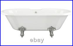 Richmond Freestanding Roll Top Traditional Classic Double Bath Feet WHITE BLACK