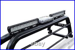 Roll Bar + LEDs + Bar + Beacon + Tonneau Cover For Mitsubishi L200 2015+ BLACK