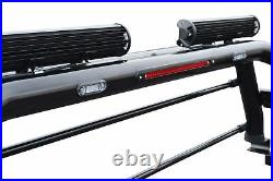 Roll Bar + LEDs + Brake Light + Light Bar To Fit Nissan Navara NP300 16+ BLACK