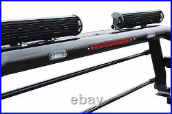 Roll Bar + LEDs + LED Brake Light For Ford Ranger 12 16 Stainless BLACK 4x4