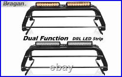 Roll Bar + LEDs + Light Bar + Tonneau Cover For Isuzu D-Max Rodeo 12 16 BLACK