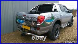 Roll Bar + Short Curved Tonneau Cover + Black Spots To Fit Mitsubishi L200 05-15