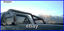Roll Bar x1 + Brake Light + Tonneau Cover For Mitsubishi L200 05-15 4X4 BLACK