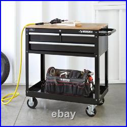 Rolling Mechanics Tool Cart Me 3 Drawer Storage Hardwood Top Table Organizer 36