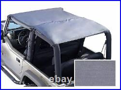 Rugged Ridge 13554.15 Black Denim Roll Bar Soft Top for Jeep CJ7 & Wrangler YJ