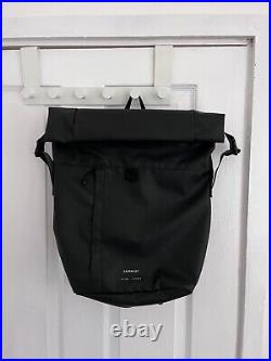 SANDQVIST Konrad Water-Resistant Rolltop Backpack (Black) 14/18 L