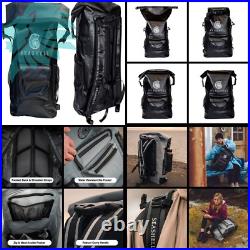SEASHELL 25L Drybag Backpack 100% Waterproof Heavy Duty Roll-Top Black