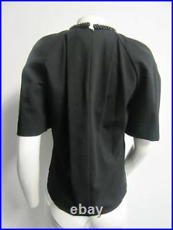 STELLA MCCARTNEY black top with beaded neckline sz 38