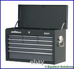 Sealey AP2505B + AP2509B Combo Rollcab Top Chest Stack Tool Box Black 14 Drawer