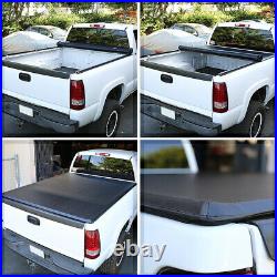 Short Bed Tonneau Cover 6.5Ft Soft Top Roll-Up for 99-16 F250/F350 Super Duty