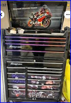 Snap On 40 Inch Tool Box Black Top And Bottom Box Roll Cab
