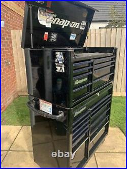 Snap On 40 Tool Box Black And Anodised Blue Rolling Chest And Top Box