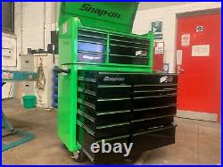 Snap on 12 drawer classic roll cab &8drawer top chest Kawasaki green & black