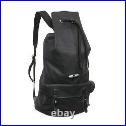 Stighlorgan Reilly Laptop Backpack in Black Lacquered Canvas with Rolling top
