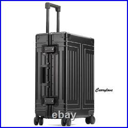Suitcase Travel New Boarding Aluminum-Magnesium Rolling Luggage Case Spinner Top