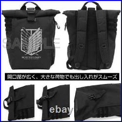Survey Corps Roll-Top Backpack Black Attack On Titan